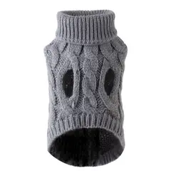VATYERTY - 1 suéter de punto acogedor para perros y gatos Gris