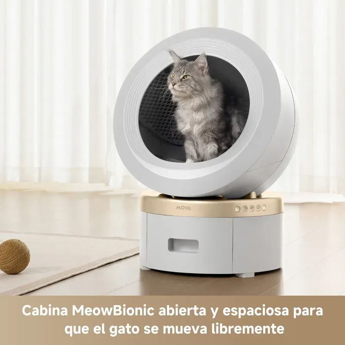 MOVA - MOVA MeowgicPod LR10 Prime, arenero inteligente para gatos con cabina MeowBionic de 110 L