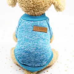 VATYERTY - Suéter suave y primaveral para perros Azul cielo
