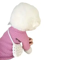VATYERTY - Suéter elegante de cuello alto para mascotas 1 pieza de poliéster suave Rosa