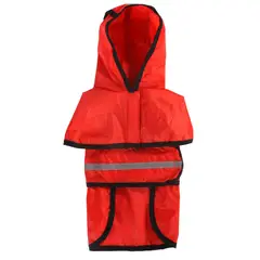 VATYERTY - Chubasquero para mascotas, impermeable ajustable para perros Rojo