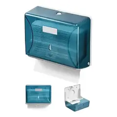 GENERICO - General Dispensador De Papel Toalla Interfoliada Azul Acero
