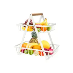 GENERICO - Cesta Organizadora de Frutas y Verduras Multiuso - Blanco