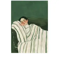 VATYERTY - Póster de lienzo abstracto de mujer verde esmeralda