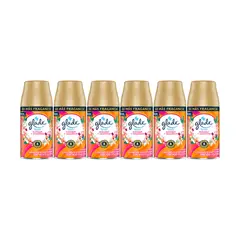 GLADE - Pack 6 Repuestos Desodorante Automático Naranjo y Orquídeas 270 ml