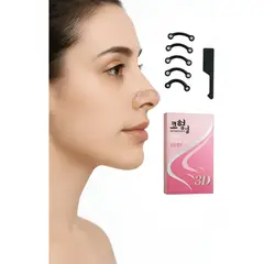 GENERICO - Corrector Respingador Nasal Nariz Instantaneo 3 Medidas Negro Sml
