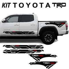 GENERICO - Set Sticker Vinil Adhesivo Laterales para Camioneta Toyota TRD