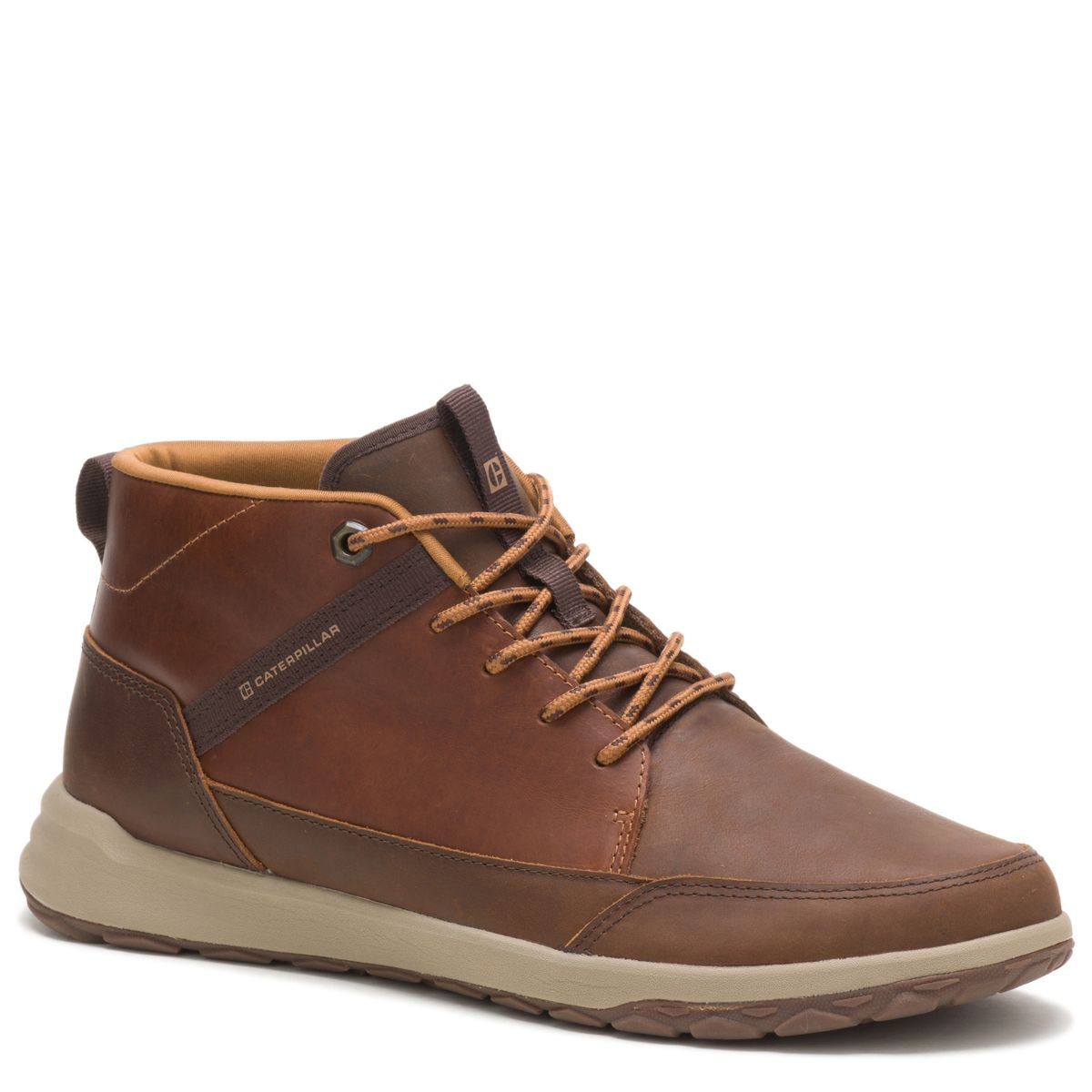 CAT - Quest Mid Zapatilla Urbana Hombre Cuero Café Cat