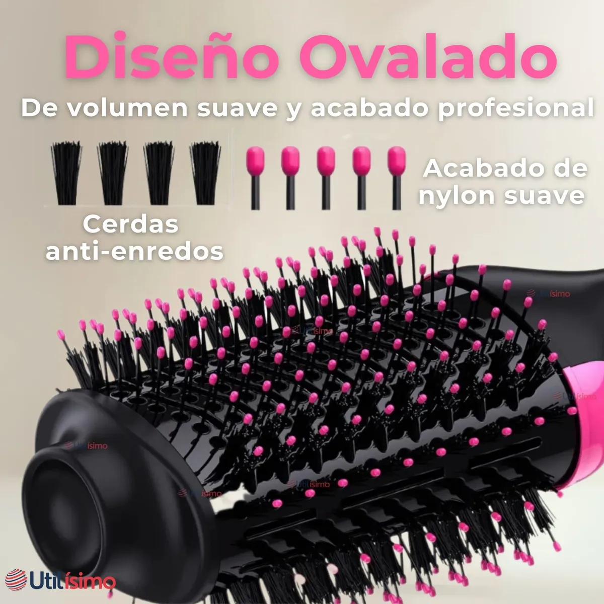 LINE 6 - One Step Cepillo Secador Modelador Y Voluminizador 3 en 1 Hair Brush Pro
