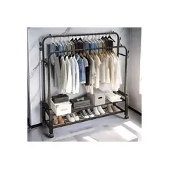 GENERICO - Perchero Organizador De Ropa Doble Riel Con Ruedas Soporta 58kg