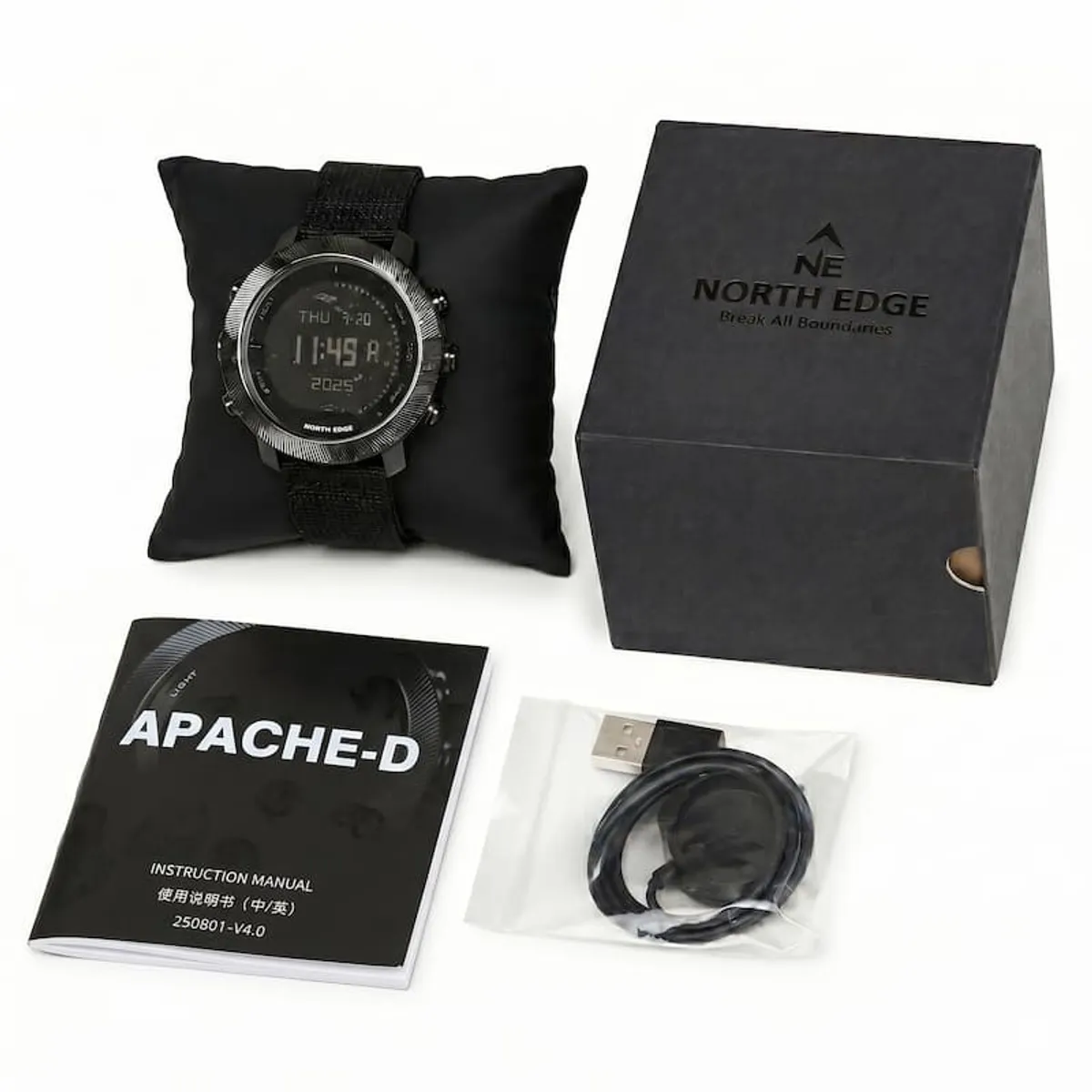NORTH EDGE - Reloj Táctico North Edge Apache D Buceo Apnea Recargable
