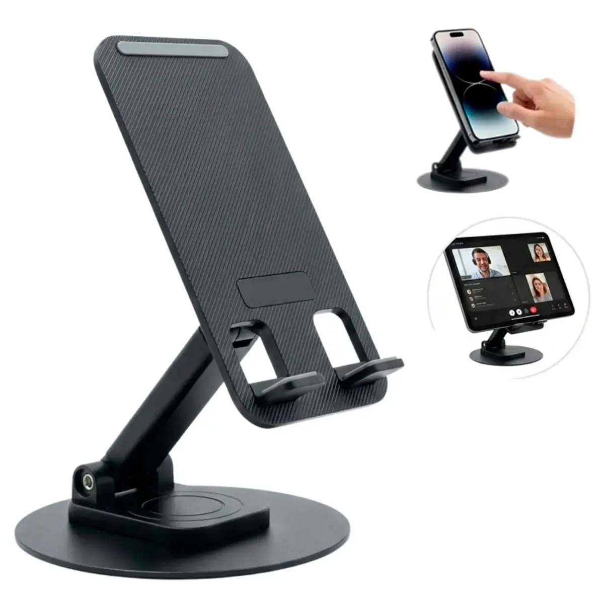 GENERICO - Soporte Escritorio Base Porta Celular Tablet Giratorio 360