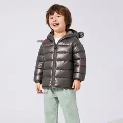 JUMP KIDS - Parka Negra Térmica Acolchada Con Orejitas Black Winter