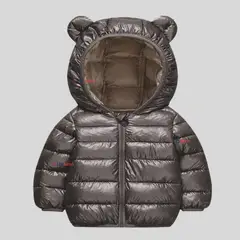 JUMP KIDS - Parka Negra Térmica Acolchada Con Orejitas Black Winter