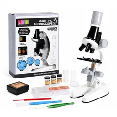 GENERICO - Microscopio Científico Infantil 1200X con Kit de Experimentos