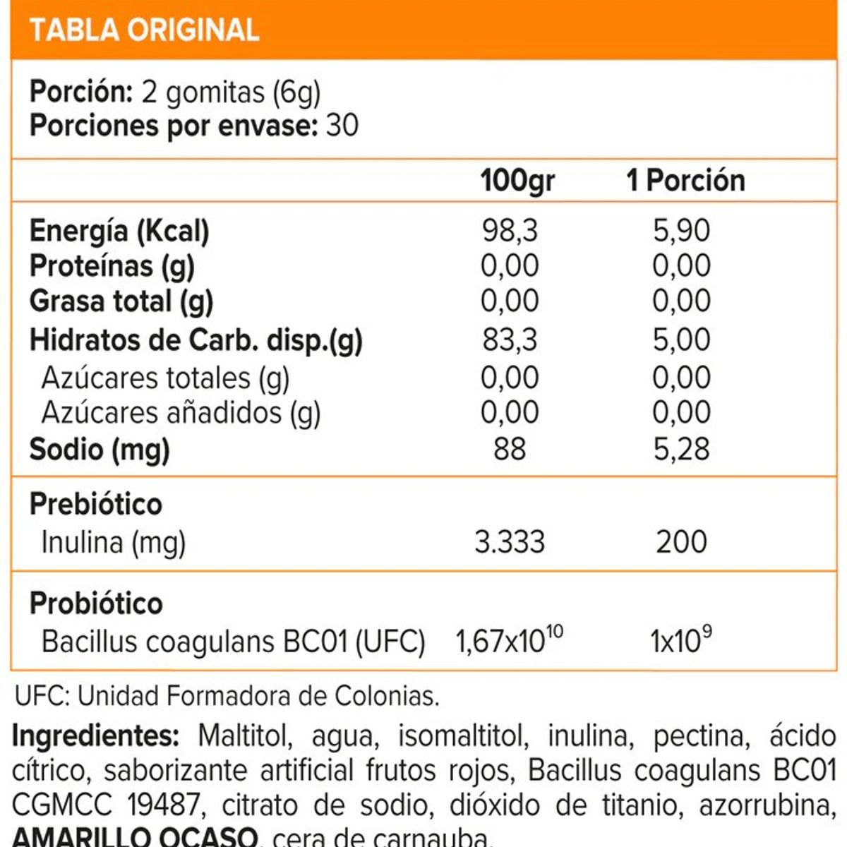 SUNVIT - PROBIÓTICOS + FIBRA 60 GOMITAS VEGANAS MIX BERRIES -SUNVIT