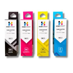 GENERICO - Pack 4 Tintas de sublimación compatible con Epson Ecotank CMYK