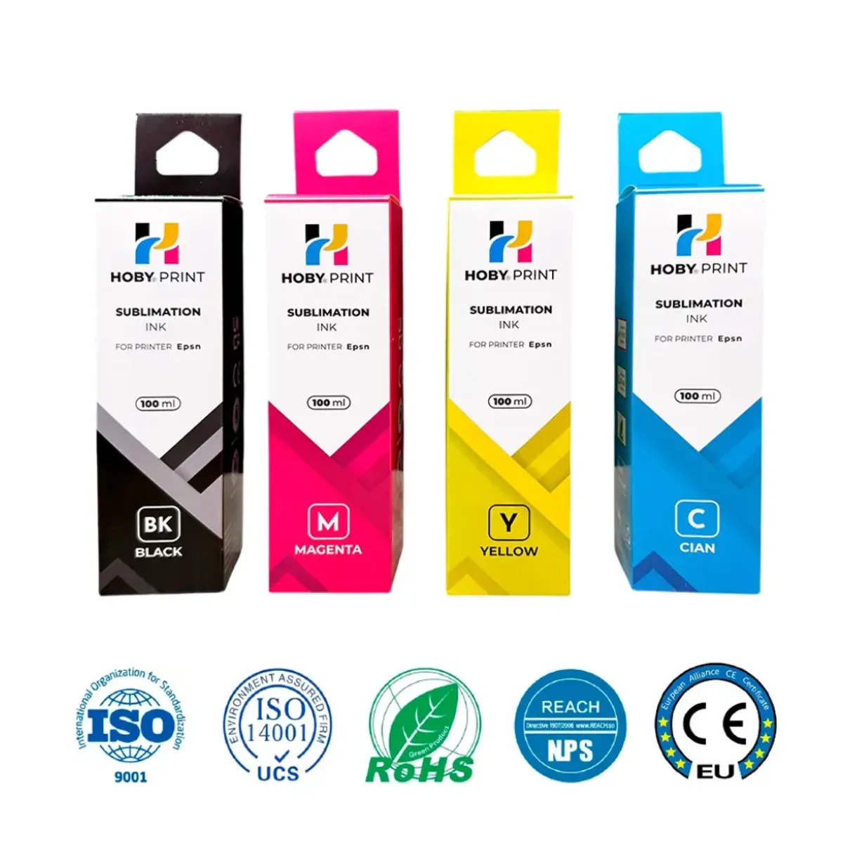 GENERICO - Pack 4 Tintas de sublimación compatible con Epson Ecotank CMYK