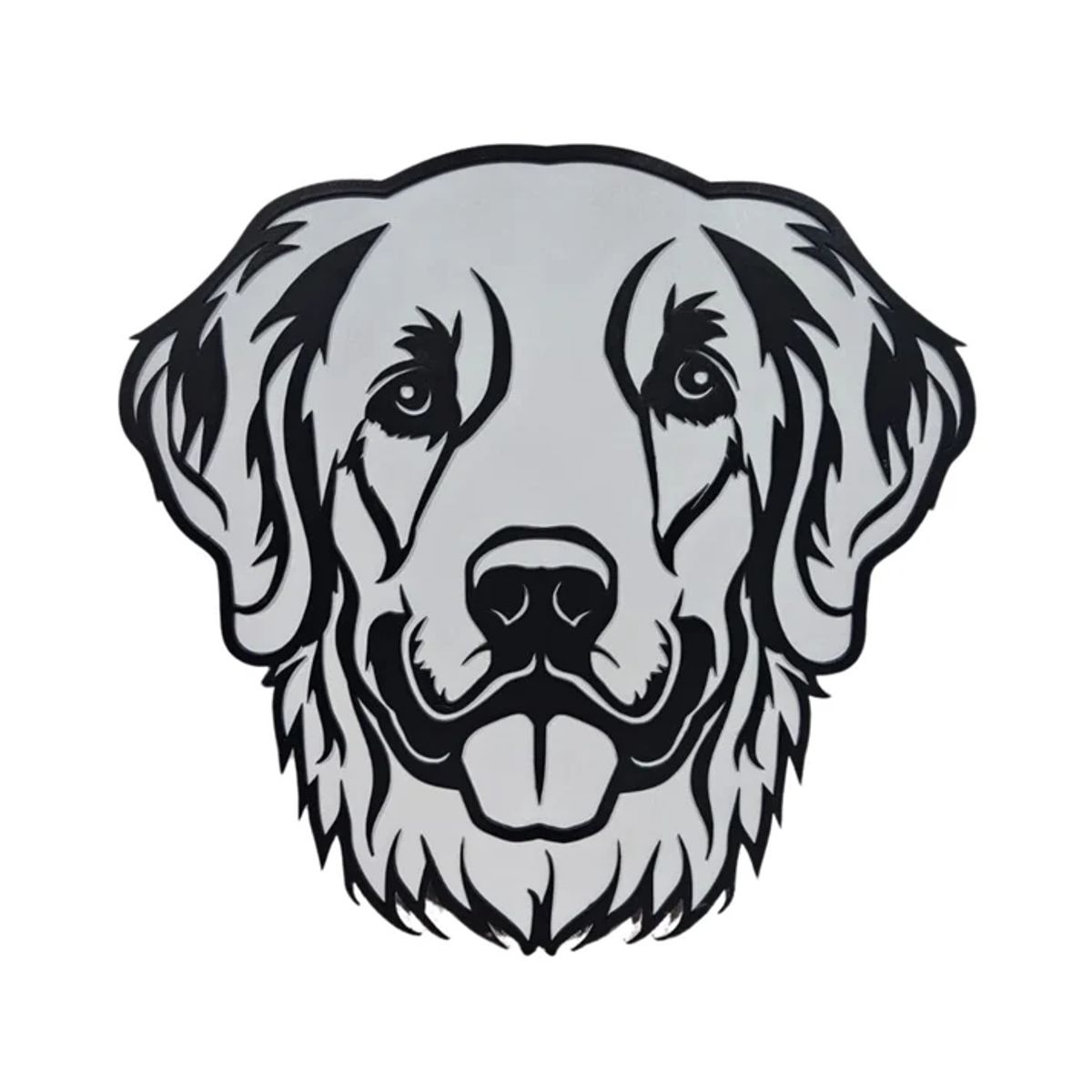 GENERICO - Cuadro Decorativo Perro Labrador Retriever MDF  39x39cm Con Luz LED Para Pared