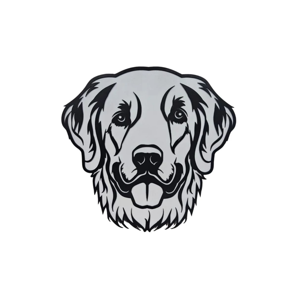 GENERICO - Cuadro Decorativo Perro Labrador Retriever MDF  39x39cm Con Luz LED Para Pared