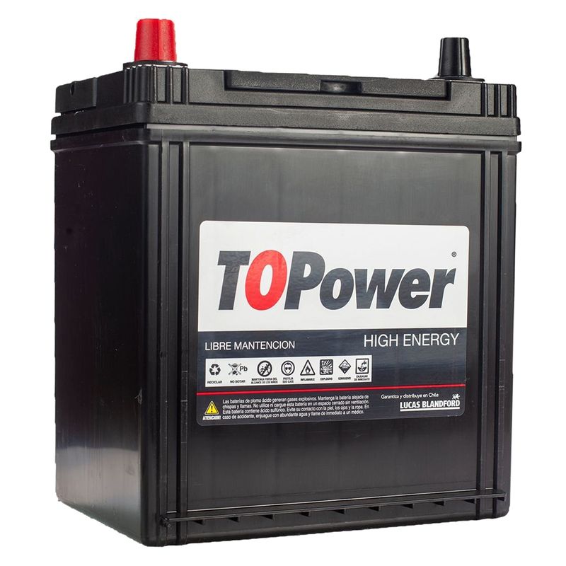 TOPOWER - Bateria Topower 35 Amp Borne Delgado Izqa 330Cca