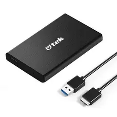 UTEK - Cofre Externo 2,5" - SSD/HDD SATA - USB 3.0 - Negro