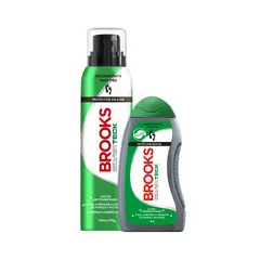 GENERICO - Talco Brooks Polvo Silver Tech Polvo 80g + Desodorante Para Pies Spray 100g