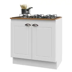 HOME MOBILI - Mueble Cocina Base 2P Nordic Blanco