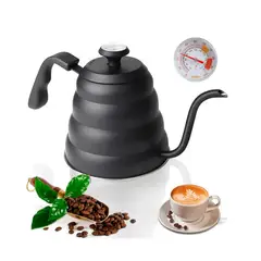 ESHOPANGIE - Tetera Cuello De Cisne Con Termómetro Cafe Te Hervidor 1.2l