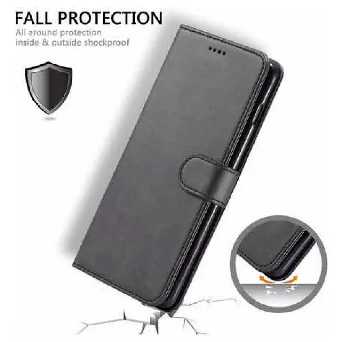 GENERICO - Carcasa Flip Cover Compatible con Motorola Edge 70 5G - Negro
