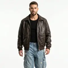 D'JOE - Chaqueta Ecocuero Premiun Hombre Liam