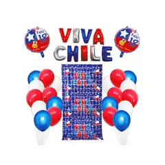 GENERICO - Set Deco Viva Chile 1 Unidad