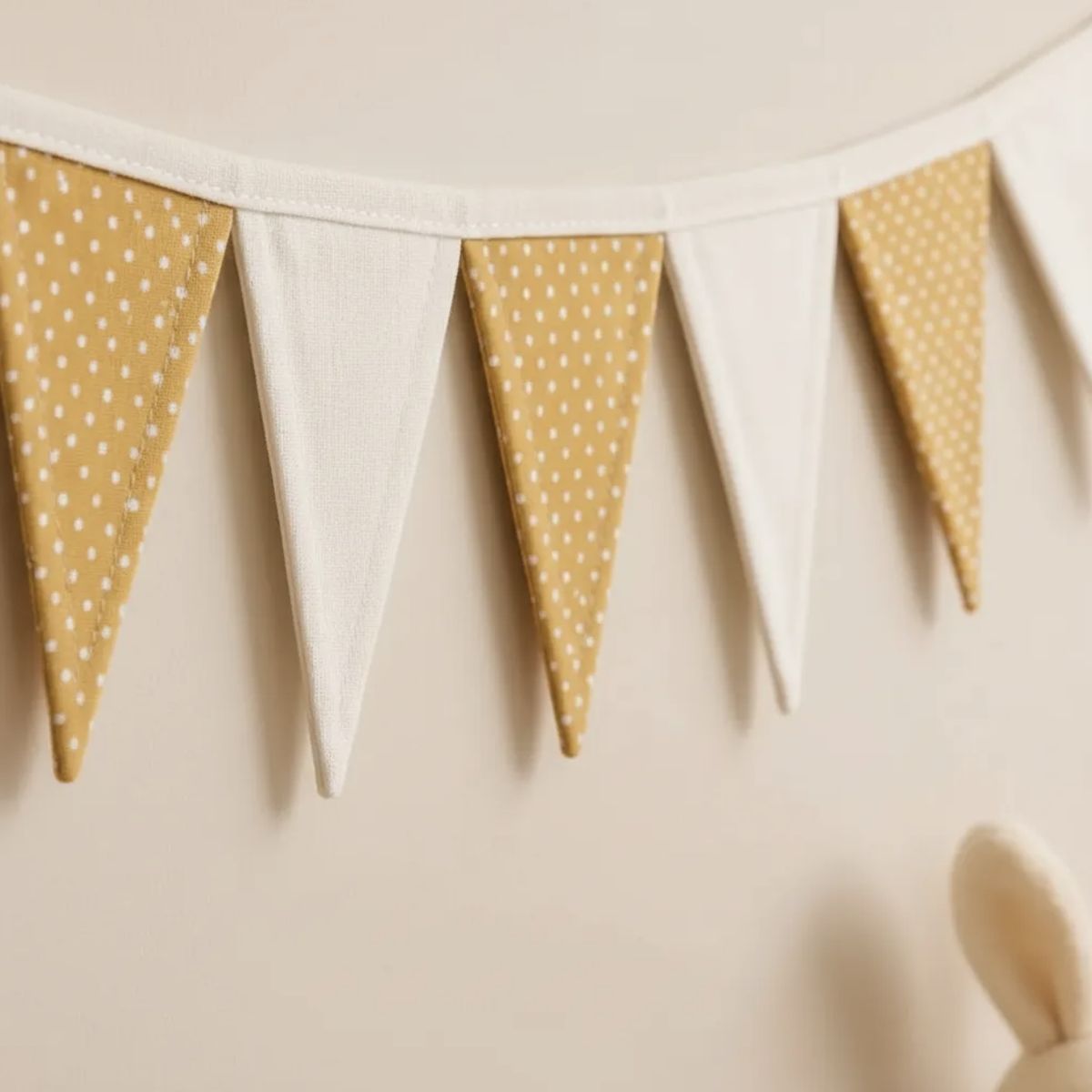 HAOKIDS - Banderín para Cuna decoración habitación de tela con 9 triángulos