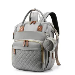 VATYERTY - Mochila Maternal Impermeable con Accesorios - Gris