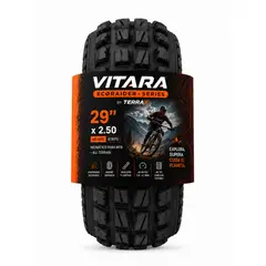 GENERICO - Neumático MTB VITARA 29.5 x 2.50 Alto Agarre para Downhill y Enduro 60 TPI