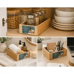 BOX SWEDEN - Caja Organizadora de Bambú