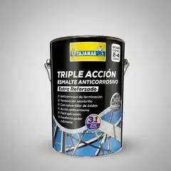 TAJAMAR - Triple Acción metal Extra Reforzado Blanco Esmalte Anticorrosivo Galón