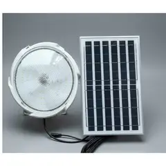 GENERICO - Foco Solar Led Suburbano Redondo Ip67 Con Panel Solar