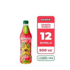 ROCKSTAR - 12x Bebida Energética Sandía Punch 500cc