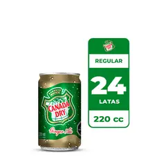 CANADA DRY - 24x Bebida Ginger Ale Lata 220cc