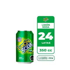 LIMON SODA - 24x Bebida Limón Soda Lata 350cc