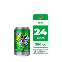 LIMON SODA - 24x Bebida Limón Soda Zero Lata 350cc