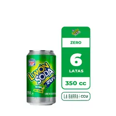LIMON SODA - 6x Bebida Zero Lata 350cc