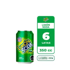 LIMON SODA - 6x Bebida Limón Soda Lata 350cc