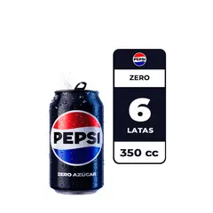 PEPSI - 6x Bebida Zero Lata 350cc