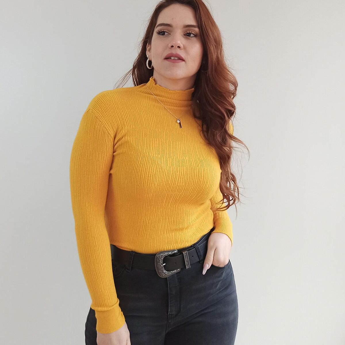 HIPSY - Beatle Cuello Medio Mujer Texturado