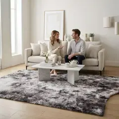 TOPBABY - Alfombra Jaspeada En Tonos Gris 200cm x 240cm