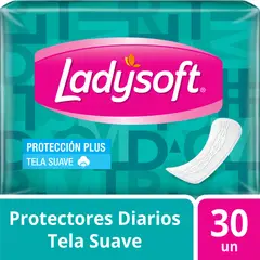 LADYSOFT - Protector Diario Largos Tela Suave 30 Un