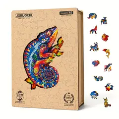 GENERICO - Rompecabezas Madera Puzzle Caja Premium motivo Camaleon