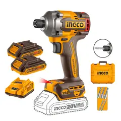 INGCO - Atornillador de impacto 14 20V BL + 2 Bat Y Carg